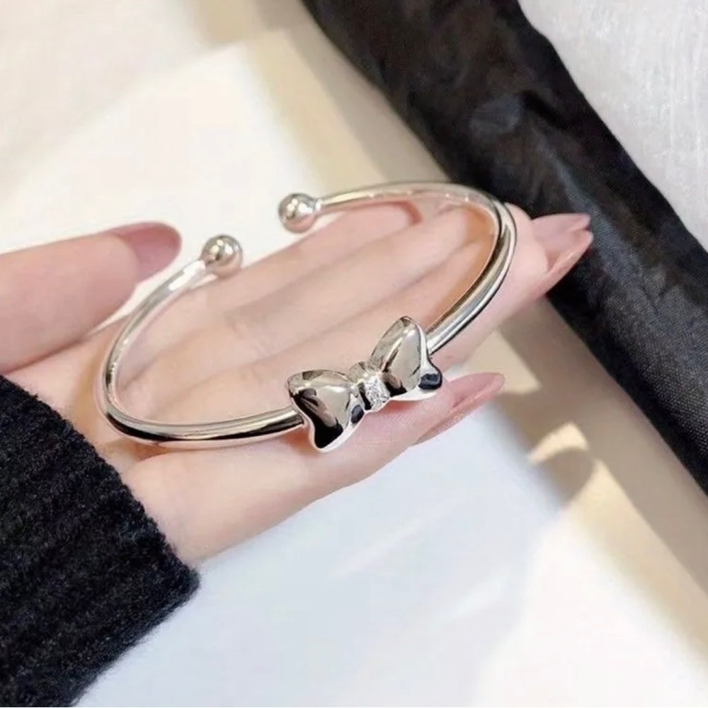 Adjustable Cuff Bracelet with Bow